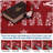 Christmas Runner Rug 2'x10' Snowflake Washable Rug Runners for Hallways Non Slip Soft Red Kitchen Runner Rugs for Bedroom Laundry Room-1305529674