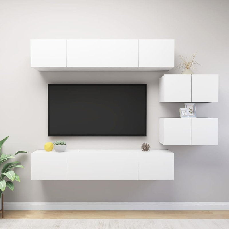 Azayvion TV Stand, White, 60 cm