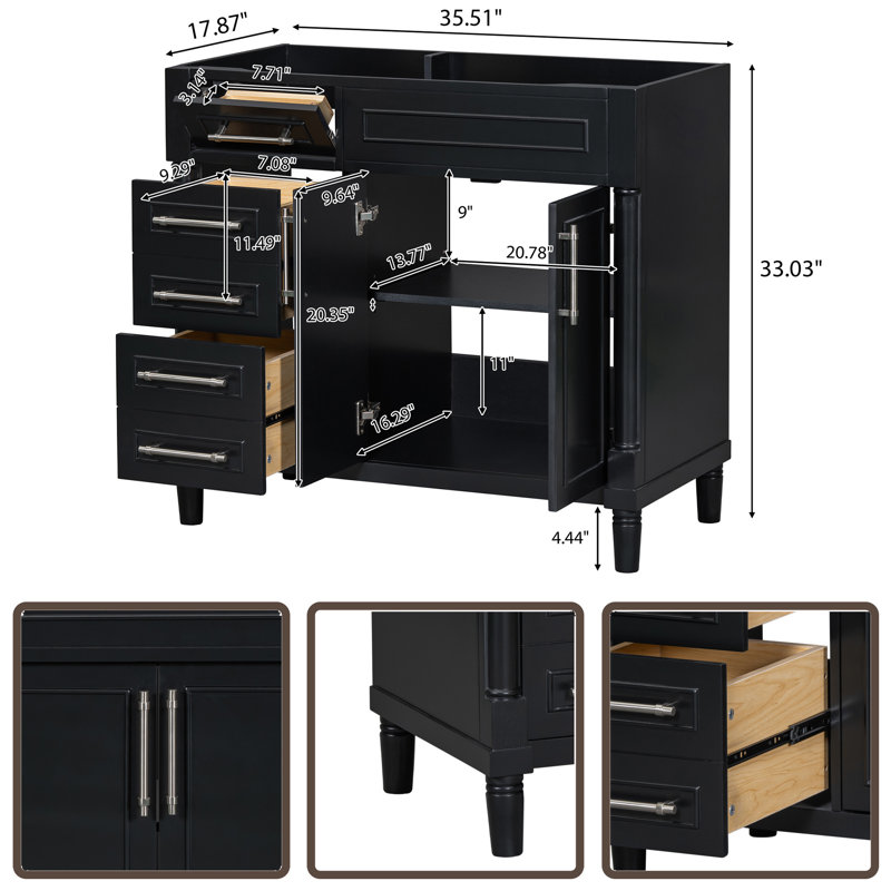 35.5'' Single Bathroom Vanity Base Only