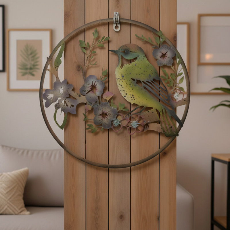 Metal Cut Out Hanging Décor Warbler