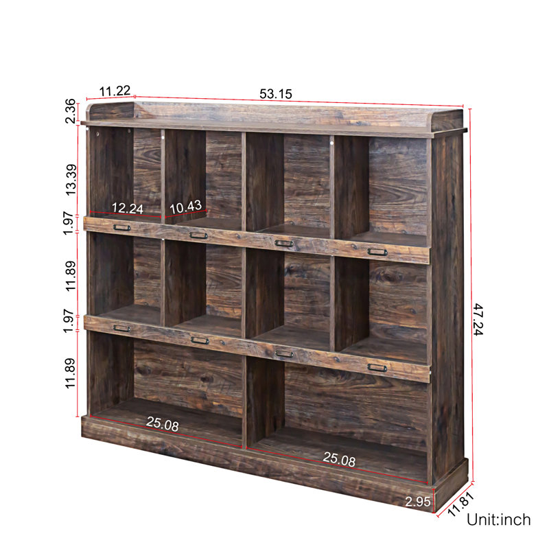 10-Shelf Bookcase, Espresso