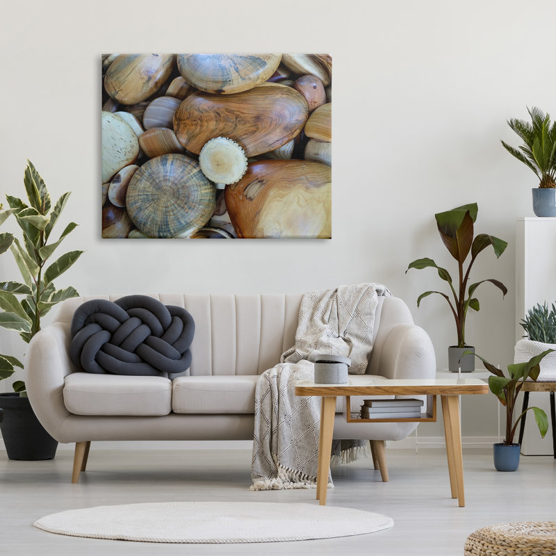 Aw-138-Canvas, pierres de bois sur toile par Graffi *, photographie de Tee Studios, H 36 po x l 48 po x P 1,5 po