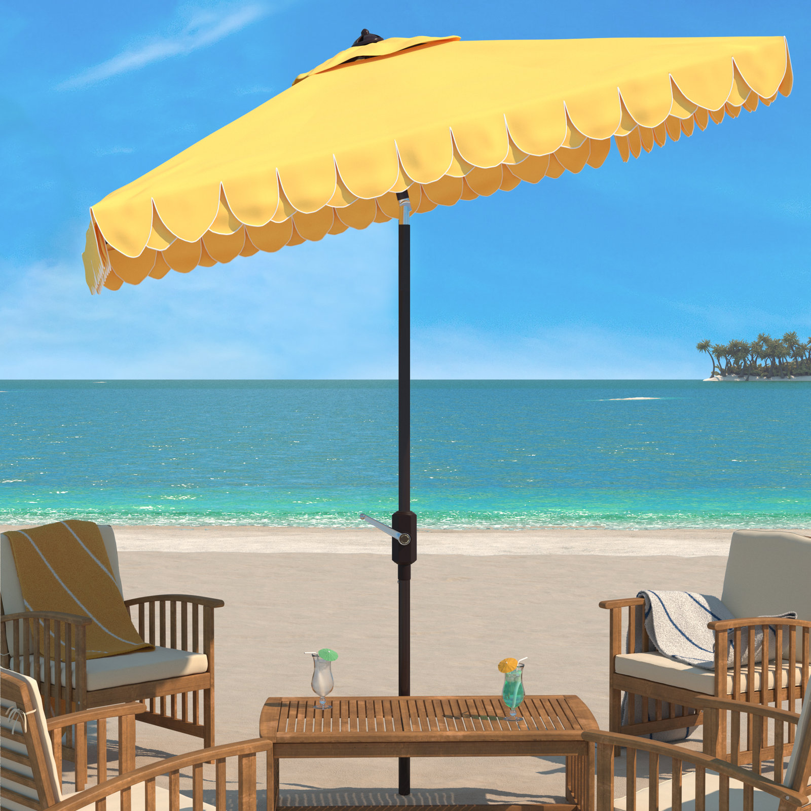 Lincoln 7.5' Umbrella, Yellow