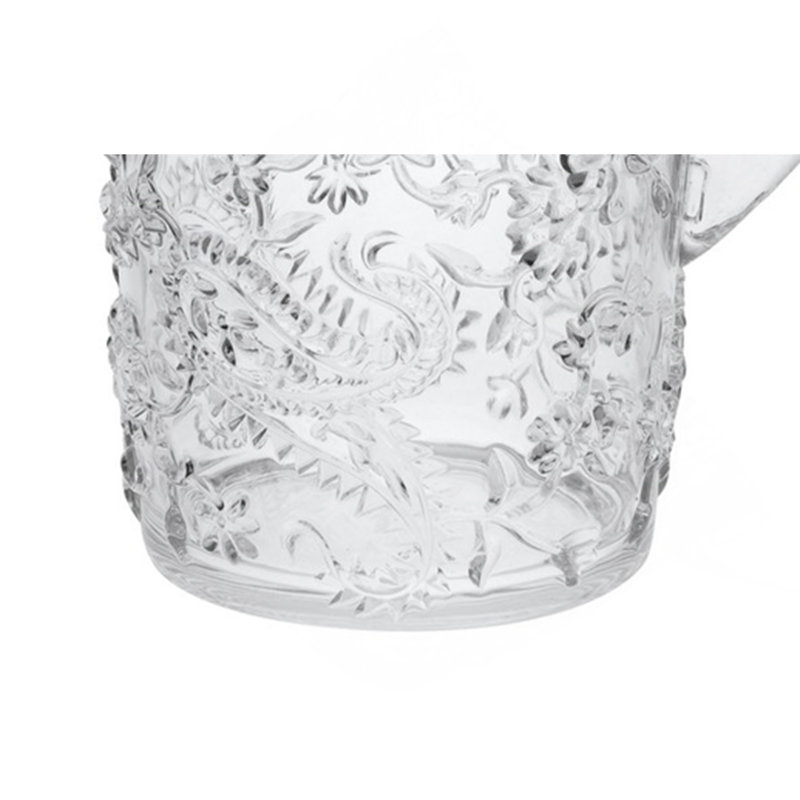 Pichet à eau 2,5 pintes avec couvercle, pichet en plastique incassable Paisley, pichet à boisson, pichet à jus sans BPA