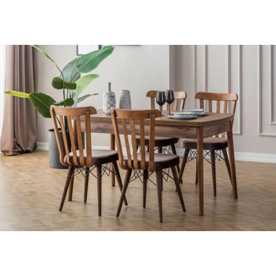 Extendable Dining Table & Chairs Set