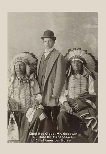 « chief red cloud », m. goodwin et chief american cheval, reproduction de photo