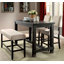Poutre centrale antique pour table de bar patinée avec support / repose-pieds-277152035