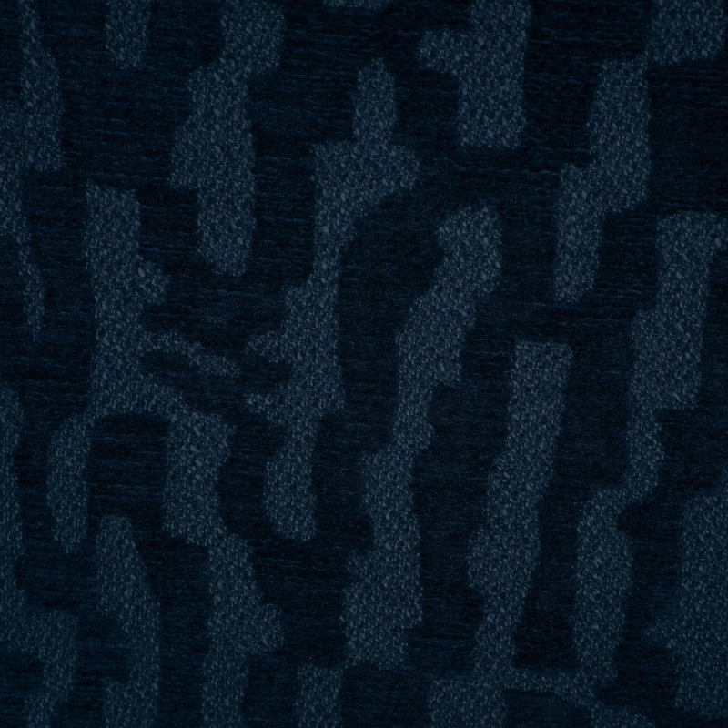 Biko - Kuba Design Chenille Upholstery Fabric, Ink