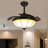 42" 4 - Blade LED Traditional Retractable Blades Ceiling Fan with Remote Control and Light Kit Included