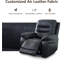 Ensemble de canapé inclinable électrique en cuir 3 pièces avec lumière DEL, port USB et console de rangement-416270653