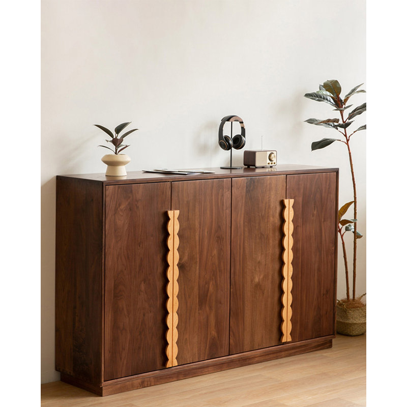 Armoire à chaussures Nordic Minimalist, H 39,37 po x l 62,99 po x P 14,96 po, Noyer