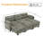 Efaz 6-Piece Corduroy Upholstered Modular Sectional, 2 Ottomans, Sleeper Sofa-106923982