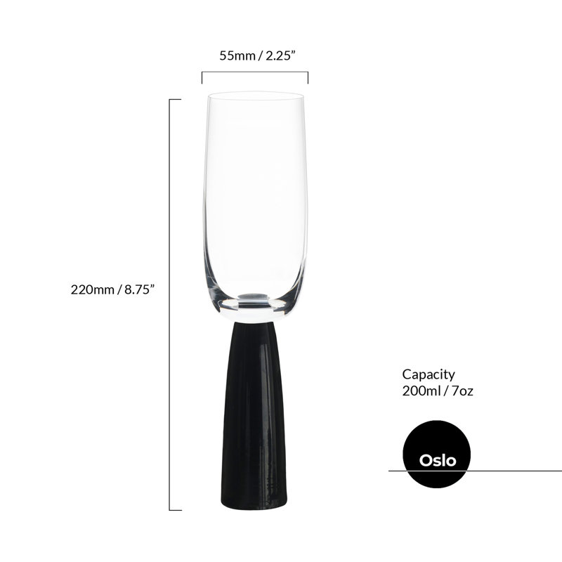 Peri 6.75oz. Champagne Glass Stemware Set