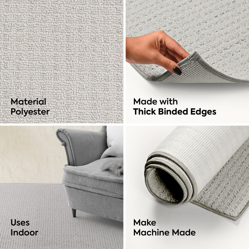 Tapis brun avec envers Furnish My Place, Ovale 7 pi x 9 pi