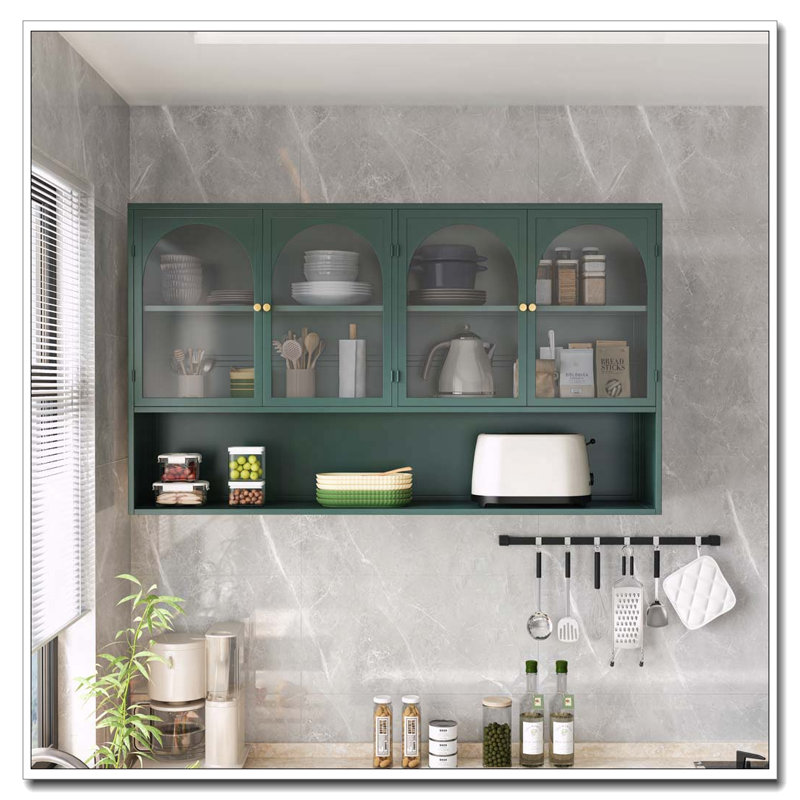 Armoire murale en verre à quatre portes