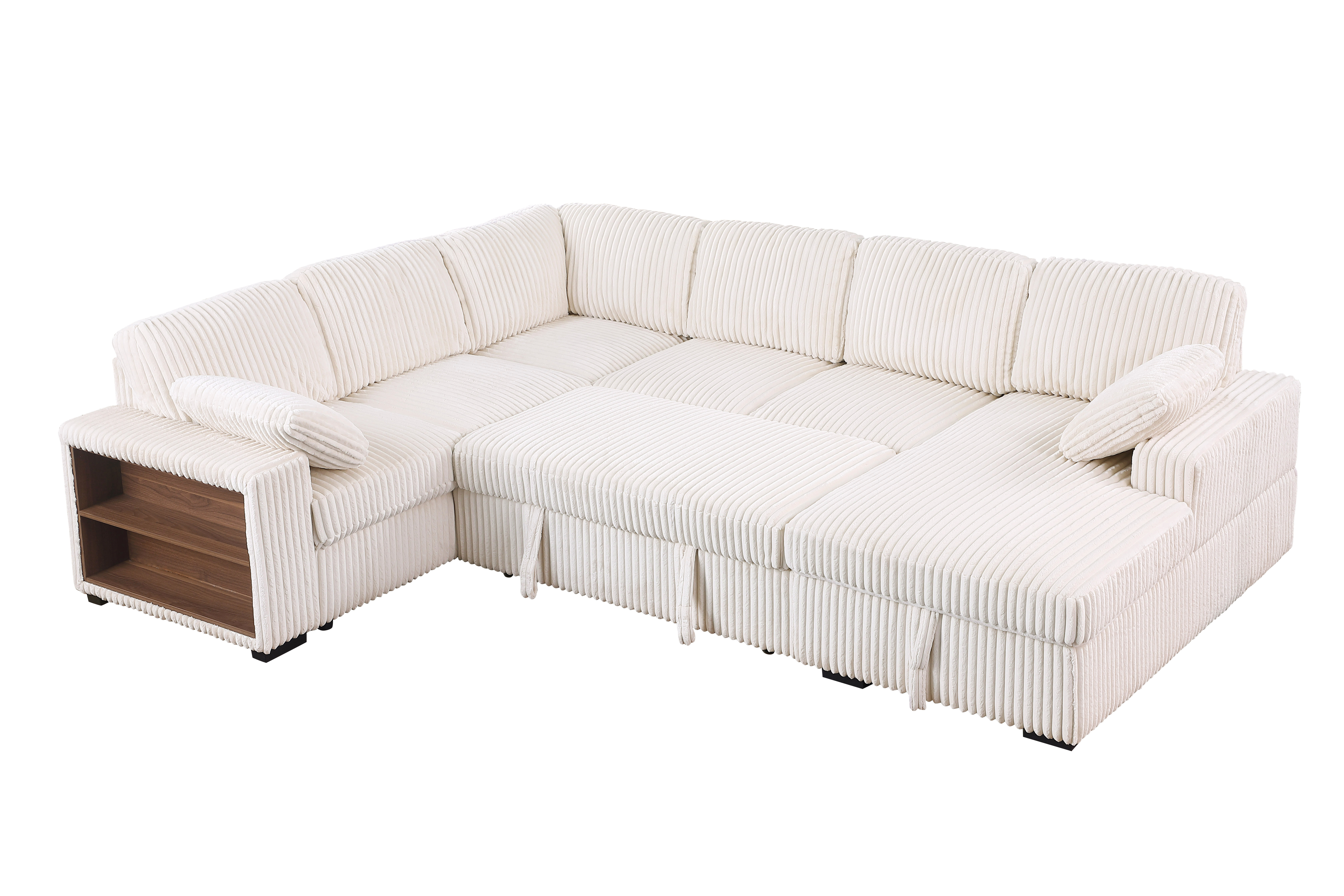 Latitude Run® Sectional Sleeper Sofa With Pull Out Couch Bed ...