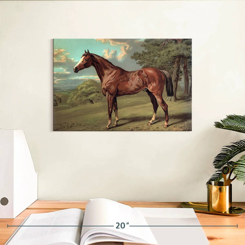 Cheval sauvage rétro, H 8 po x l 12 po