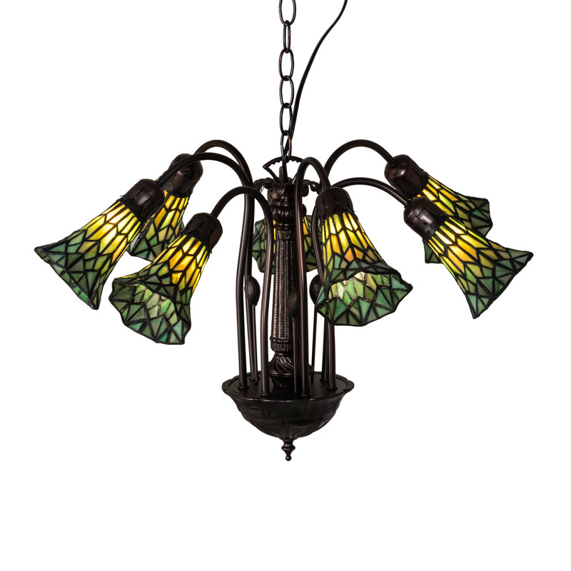Arnkil 6 - Light Chandelier, Green