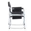 Chaise pliante rembourrée noire / grise 2 pièces avec table d'appoint et poches de rangement