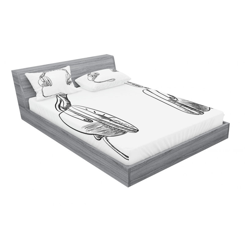 Ensemble de draps Sketches, Ensemble de drap pour grand lit avec drap-housse