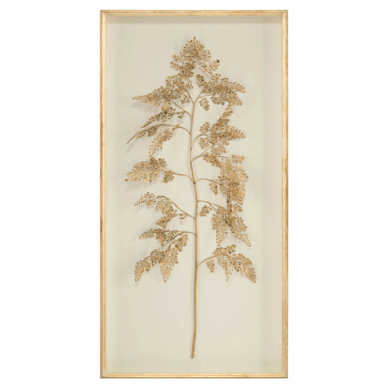 Golden Frond On Ivory I