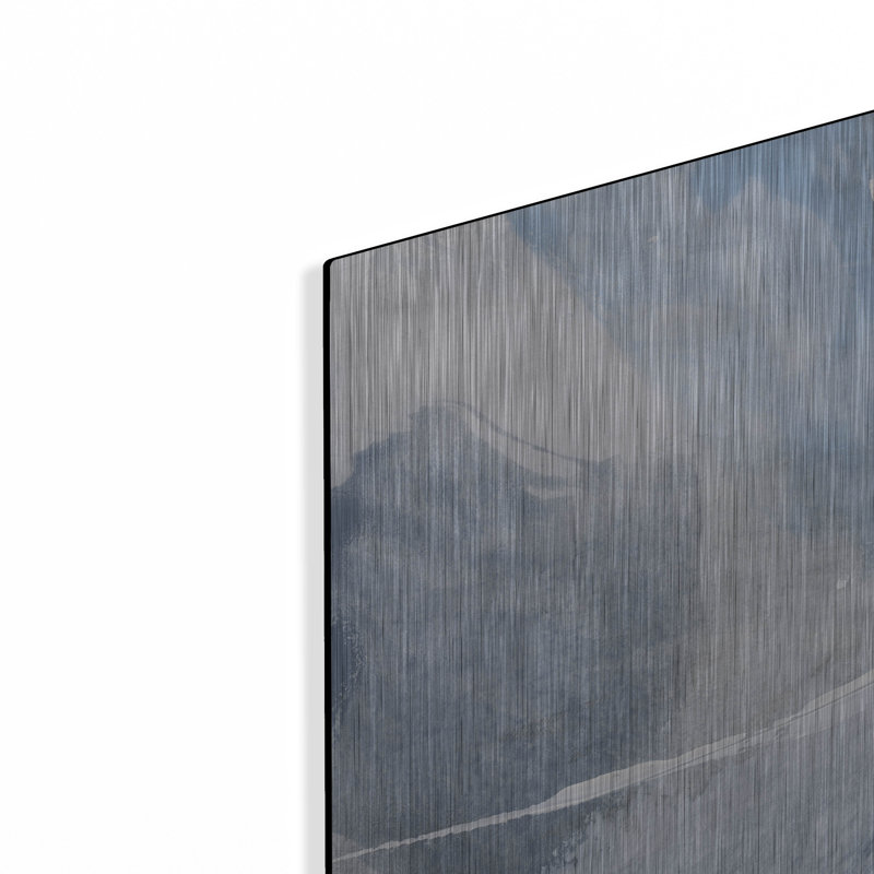 Art mural en métal «White Line Blues 3» par Chris Paschke, H 36 po x l 36 po