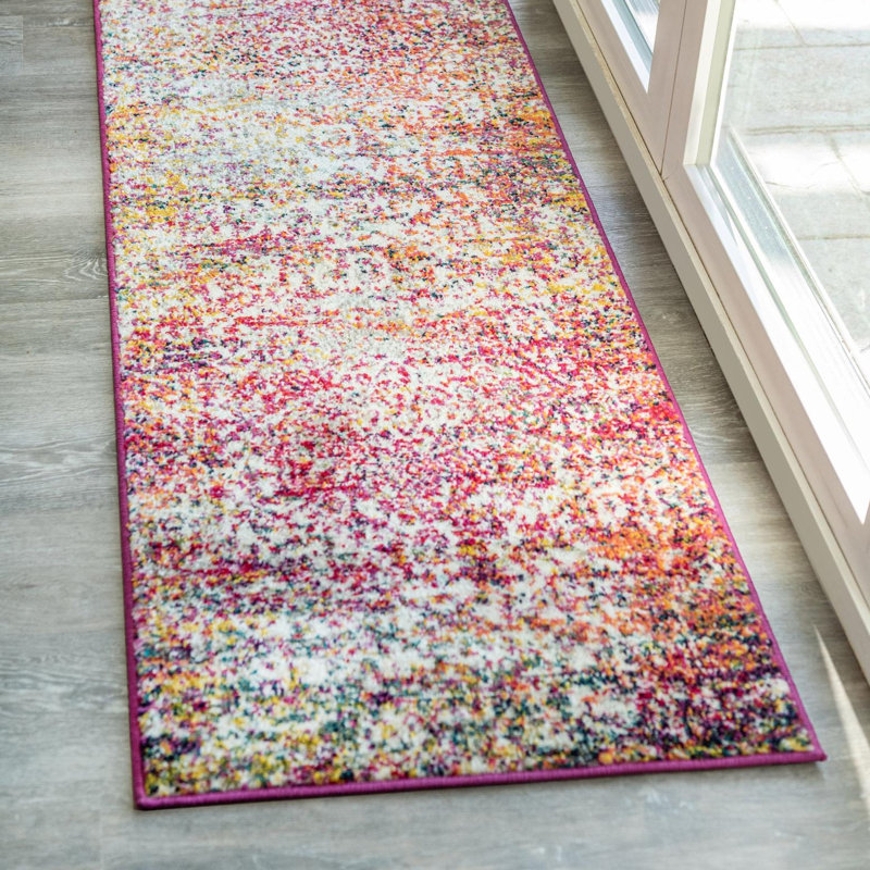 Tapis oriental multicolore Robinne, Tapis de couloir 2 pi x 5 pi 1 po