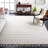 Aloin Hand Loomed Nz Wool/Cotton Geometric Rug in Ivory-1950229424