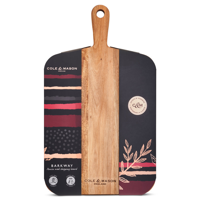 Planche à découper moyenne en bois d'acacia Cole & Mason Barkway 18,1 po x 10,6 po, L 10,8 po x L 18,15 po, Noyer rustique