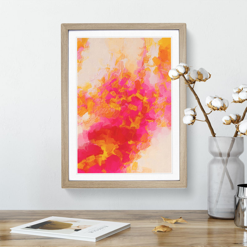 Enticing Abstract - Framed Print, 46cm H x 34cm W, Oak