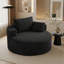 Fauteuil lounge rond surdimensionné et moderne avec assise profonde et mousse à mémoire de forme pour un confort de détente optimal à l'intérieur