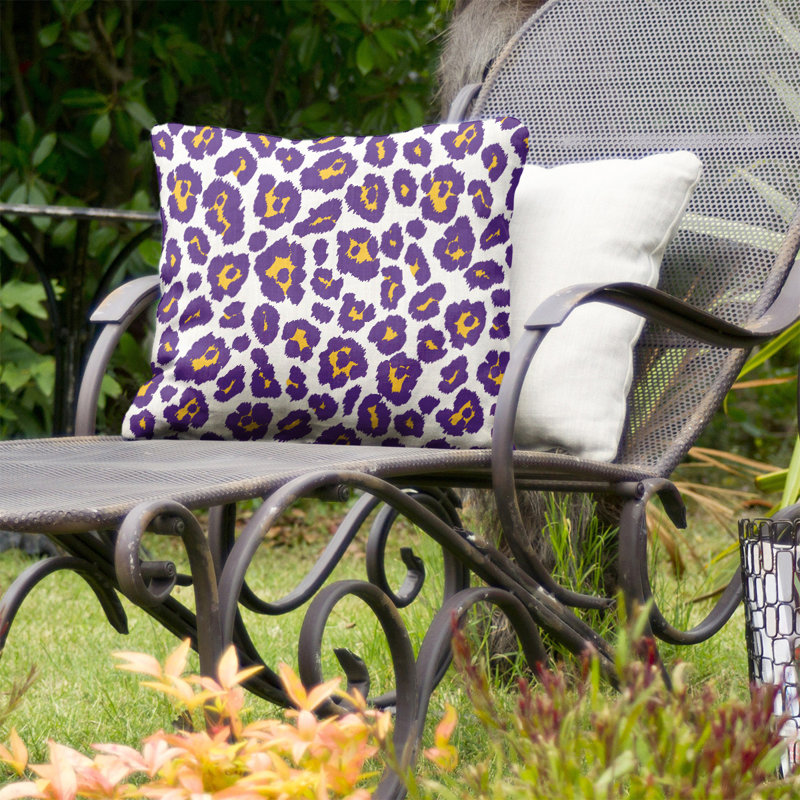 Housse et insert de coussin extérieur d'extérieur, 20 po X 20 po, Blanc / Mauve