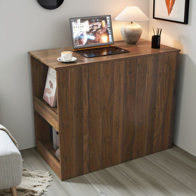 Bureau d'ordinateur avec tiroirs, rangement de coin moderne pour bureau à domicile avec table extensible, bureau d'écriture bureau pour la maison, le bureau