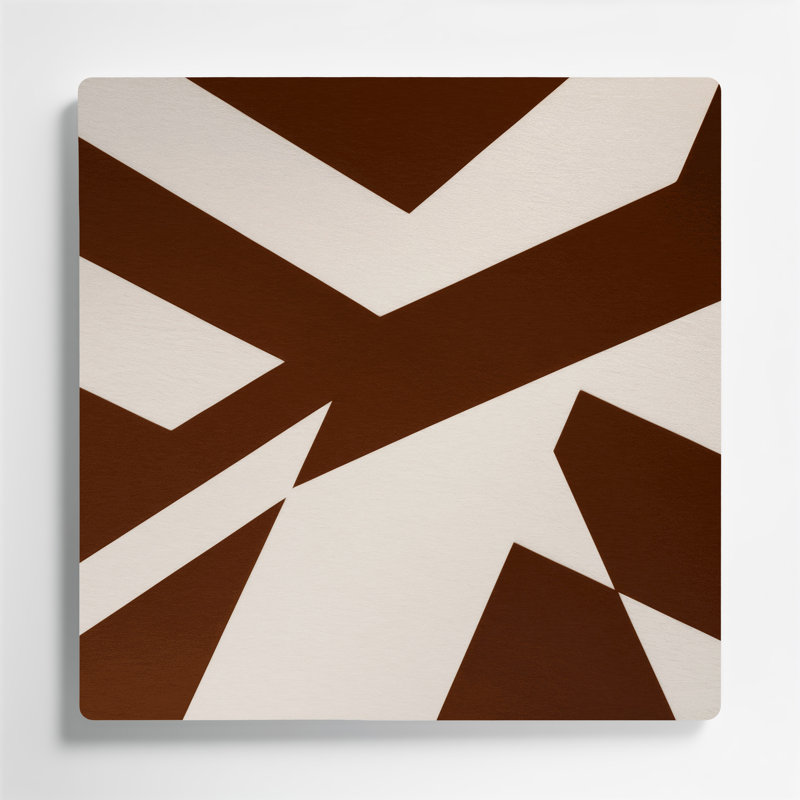Minimalisme 64, art mural en métal rouge, H 32 po x l 32 po