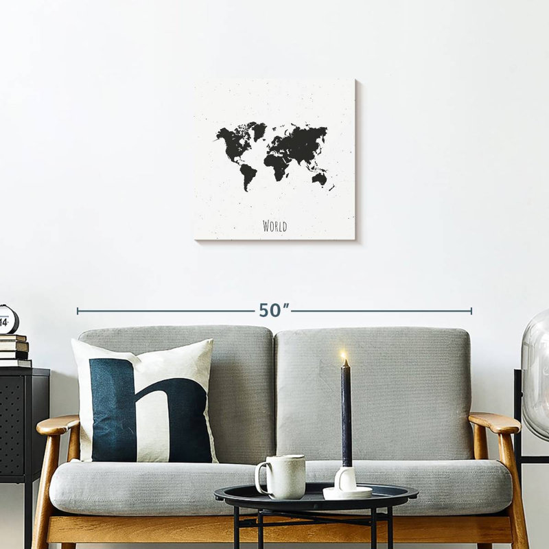 Carte du monde Aliaz, H 20 po x l 20 po
