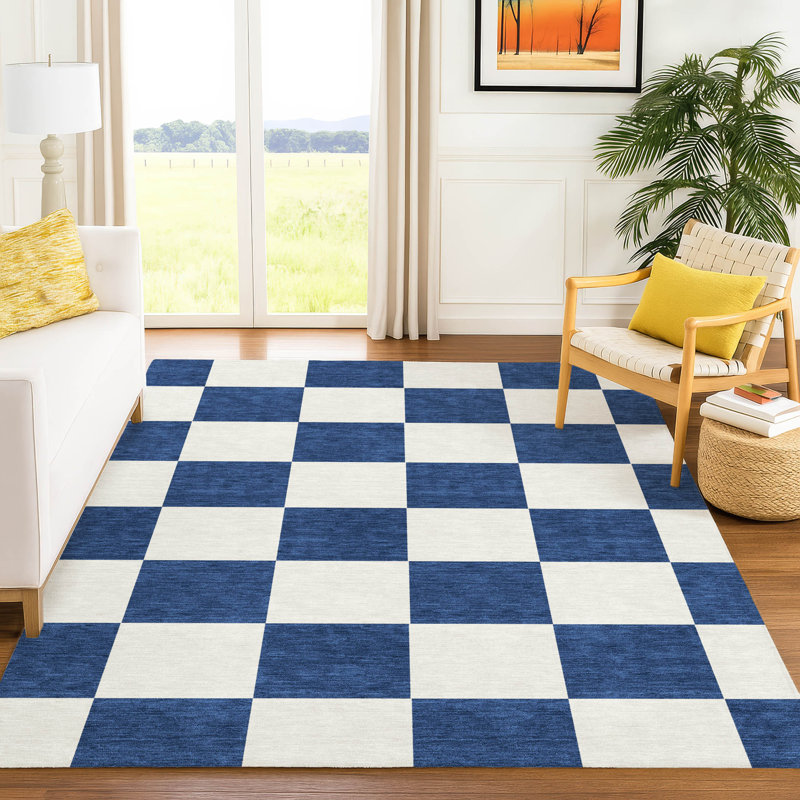 Machine Washable Indoor/Outdoor Buster ACN2345 Geometric Rug, Rectangle 3' x 5'