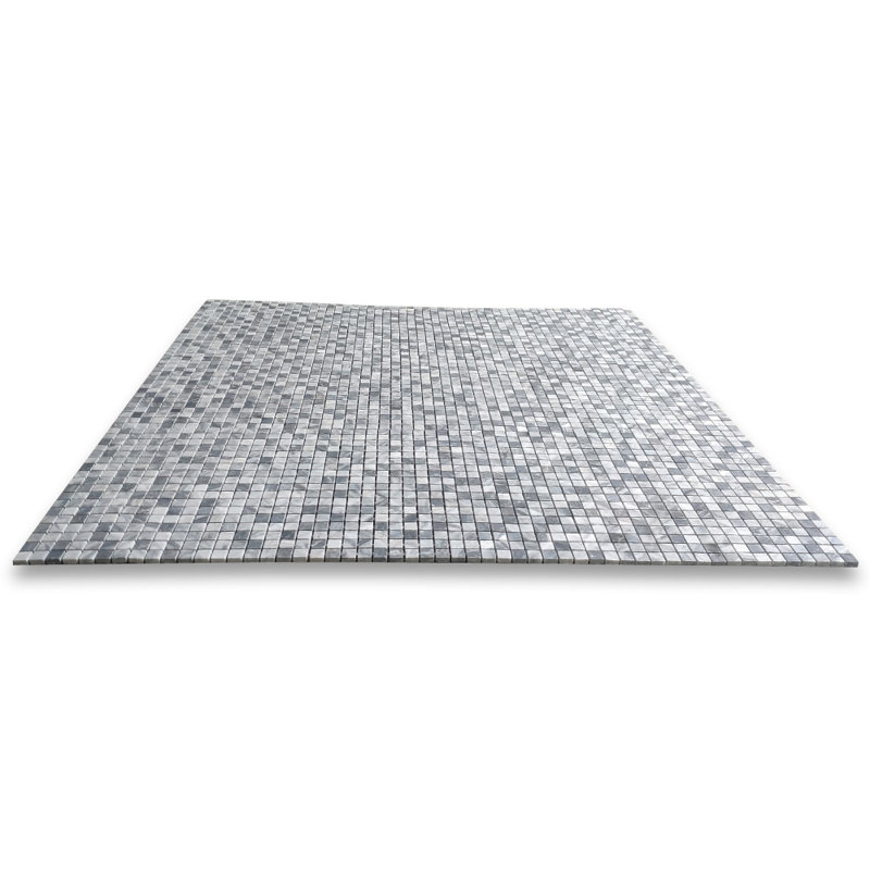 Carreau de mosaïque en marbre 12 po x 12 po Bardiglio, Gris clair