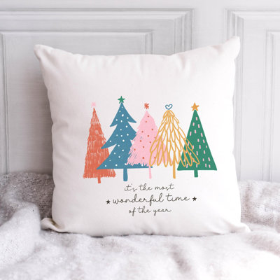 Christmas illustration5 Reversible Throw Pillow