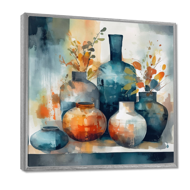 Impression sur toile, H 36 po x l 36 po, Reproduction avec cadre flottant, Argent argent