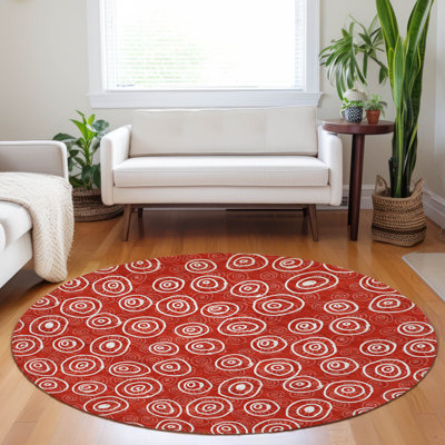 Tapis rouge Prisco lavable à la machine de qualité supérieure