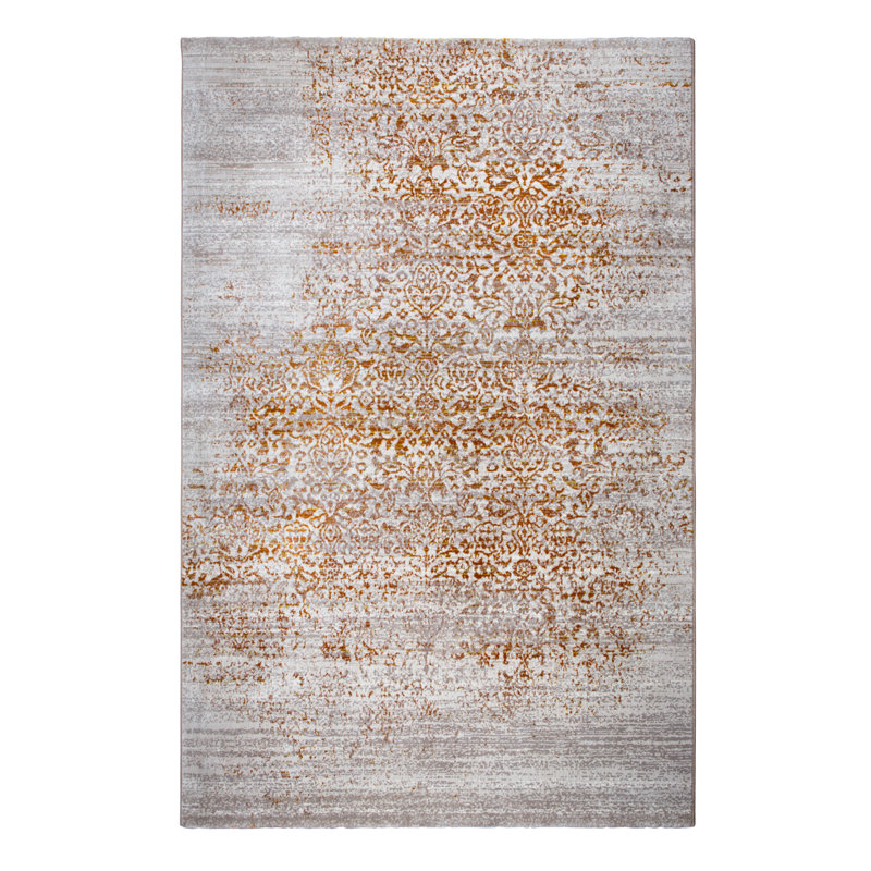 Tapis brun / gris Magic Damask, Rectangle 6 pi 5 po x 10 pi