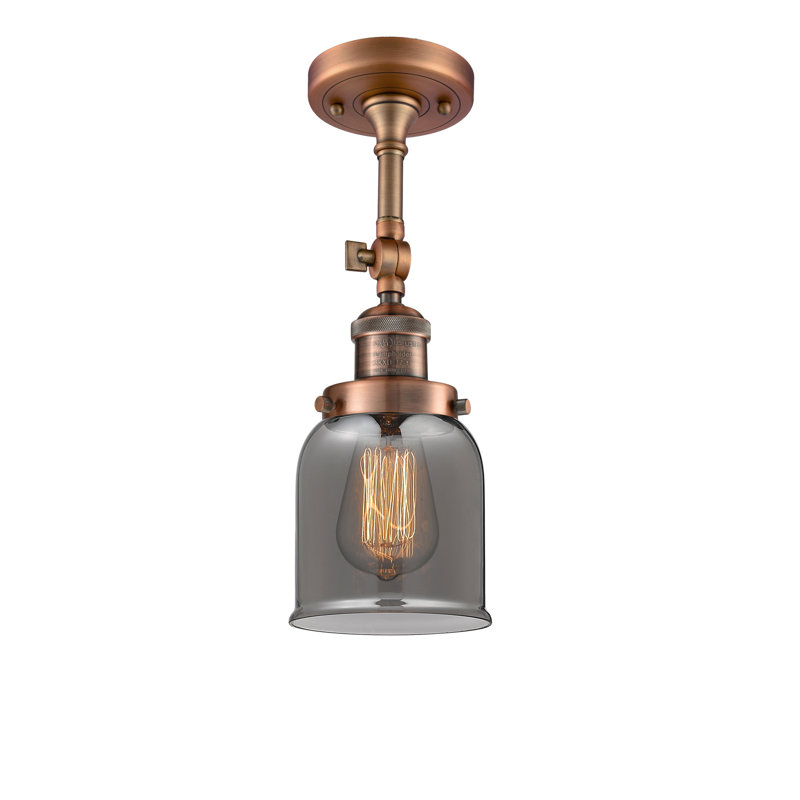 Armed Sconce, Antique Copper, Smoked, 10" H x 5" W