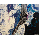 'Peeking Through Foam' - Wrapped Canvas Painting Print