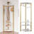 Semi-circular Corner Coat Rack Stand Hall Tree With 6 Hooks