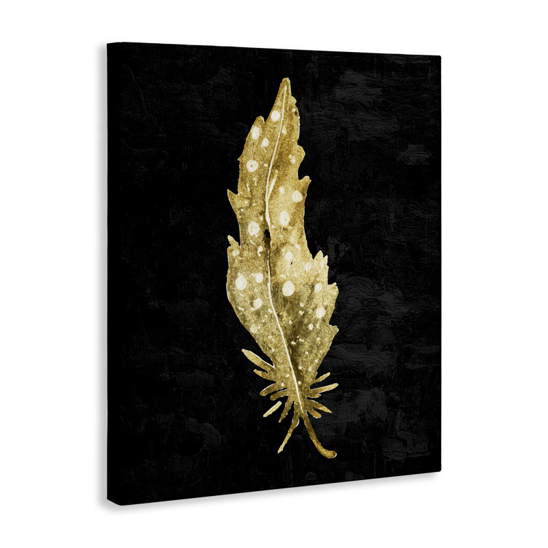 Feather On Black Canvas, design by Kim Allen