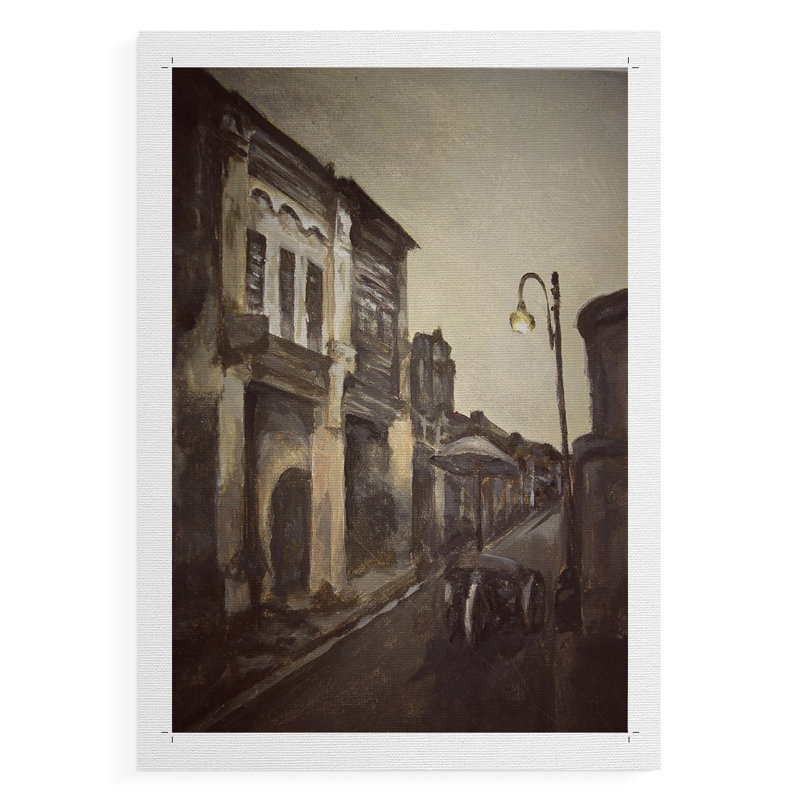 Paysage rétro Lxxix - impression sur toile seulement - non encadrée, H 18 po x l 12 po