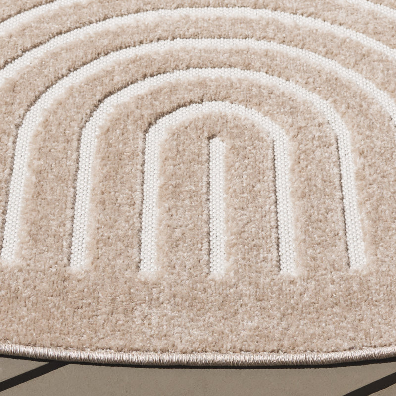 Mehikdip Stella Performance Striped Rug, Square 6'7"
