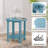 16 Inch Round Outdoor Side Table Adirondack Plastic/Resin Patio Side Table Weather Resistant End Table with Storage Shelf （Set of 2）-1624185083