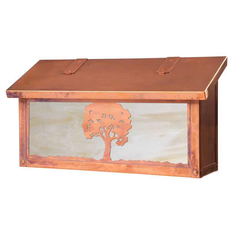 Boîte aux lettres murale chêne tree, Or irisé, Vieux sou