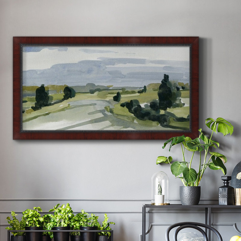 " Dark Quiet Valley III ", 25" H x 45" W x 2.5" D